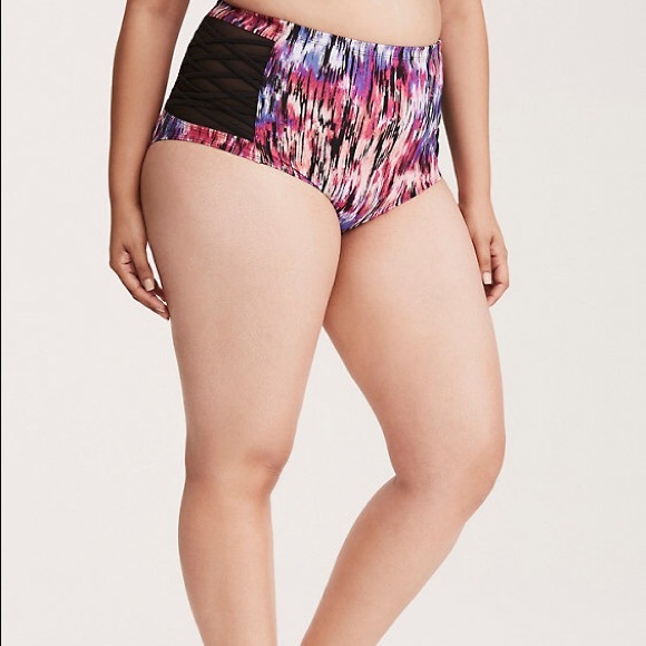 TORRID | Mirage Print Mesh Bikini Button Swimsuit